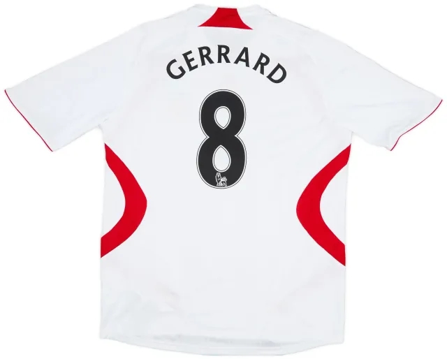 adidas 2007-08 Liverpool Away Shirt Gerrard #8 - 6/10 - (L)