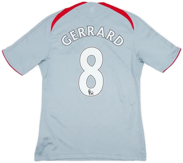 adidas 2008-09 Liverpool Away Shirt Gerrard #8 - 7/10 - (S)