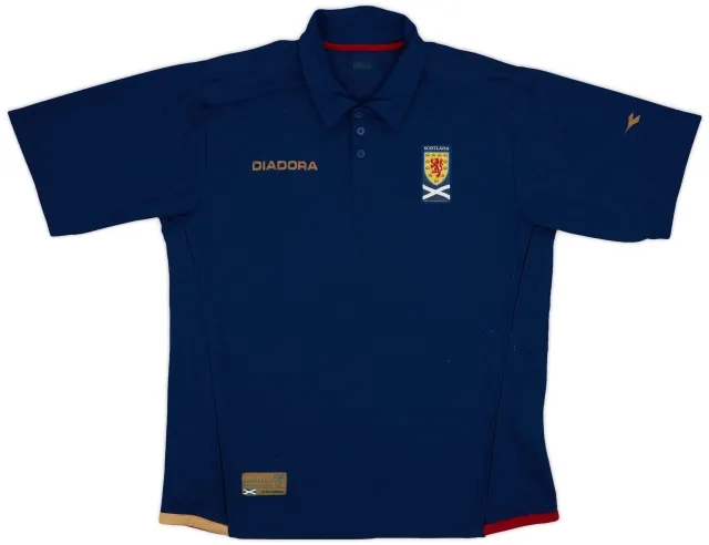 2007-08 Scotland Diadora Polo Shirt - 8/10 - (L)