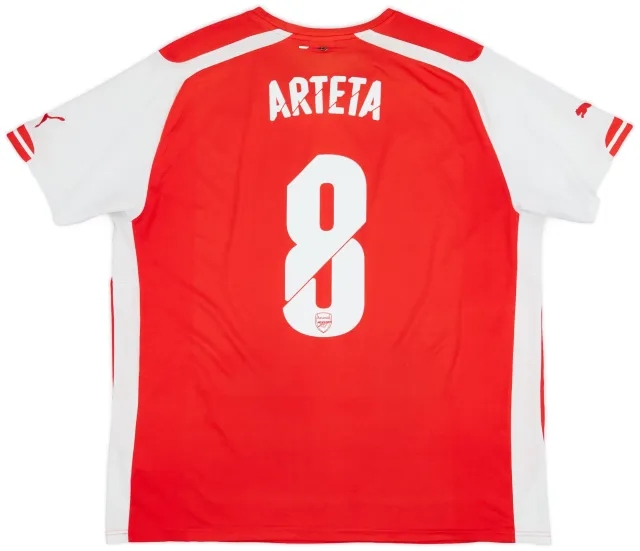 Puma 2014-15 Arsenal Home Shirt Arteta #8 - 5/10 - (XXL)