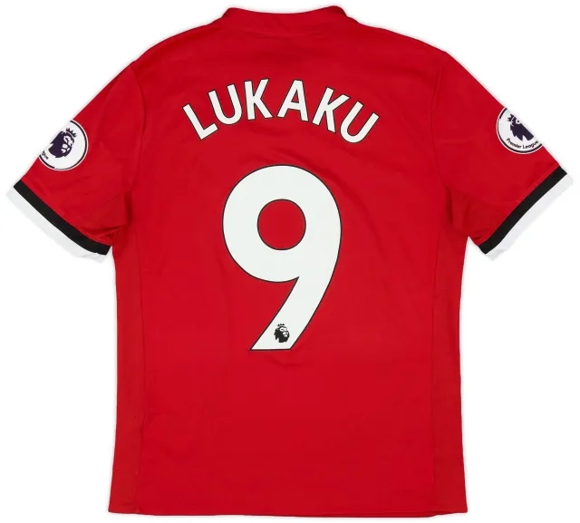 adidas 2017-18 Manchester United Home Shirt Lukaku #9 - 8/10 - (L.Boys)