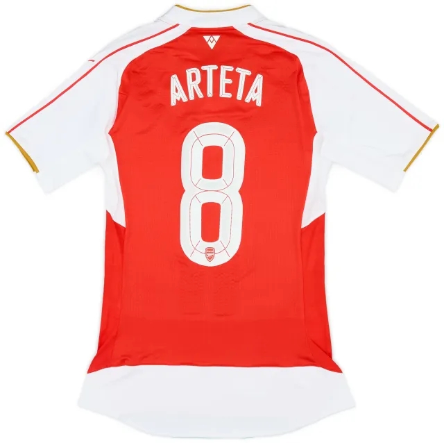 Puma 2015-16 Arsenal Authentic (ACTV Fit) Home Shirt Arteta #8 (M)