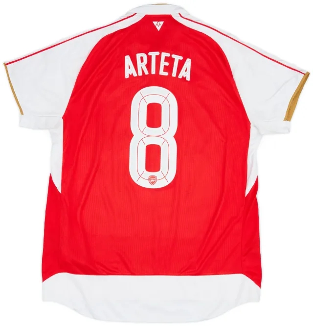 Puma 2015-16 Arsenal Home Shirt Arteta #8 - 7/10 - (XL)