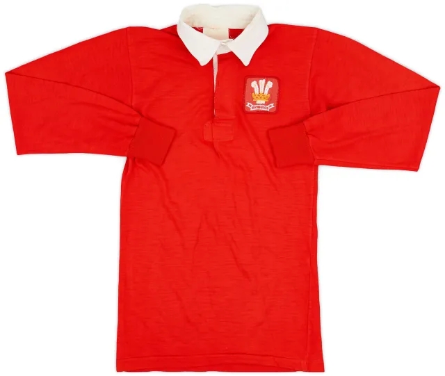 Polo Shirts 1980s Wales Rugby Polo L/S Shirt - 9/10 - (S)