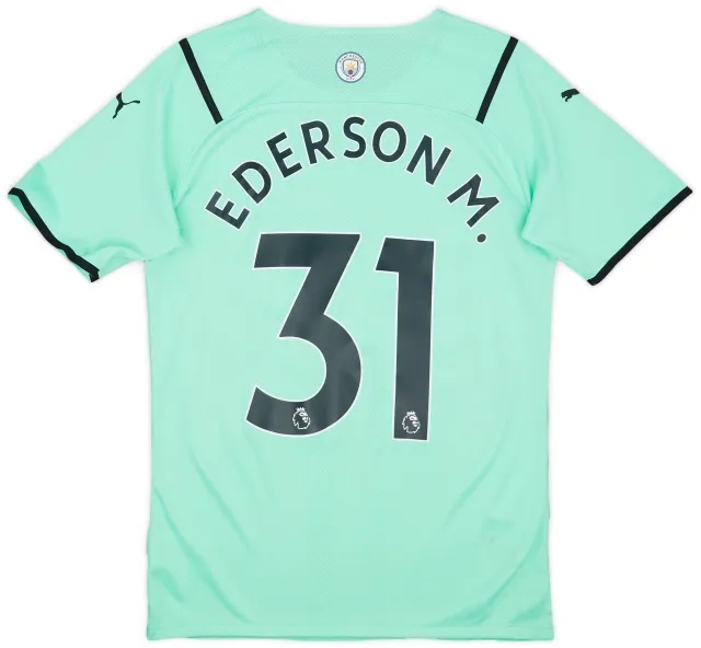 Nike 2021-22 Manchester City Authentic GK S/S Shirt Ederson #31 - 7/10 - (M)