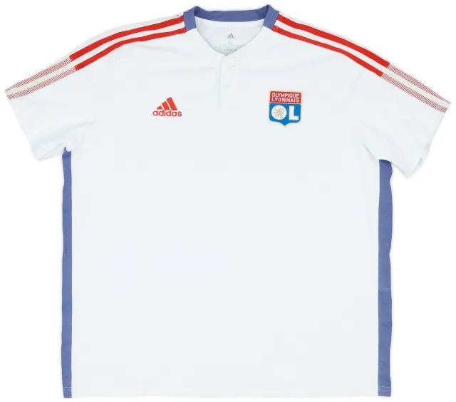 2020-21 Lyon adidas Polo Shirt - 9/10 - (XL)