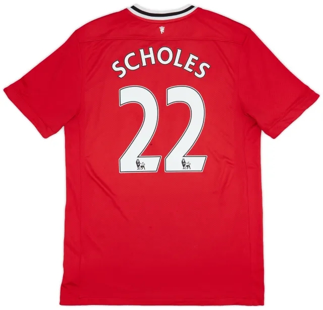 Nike 2011-12 Manchester United Home Shirt Scholes #22 - 5/10 - (L)