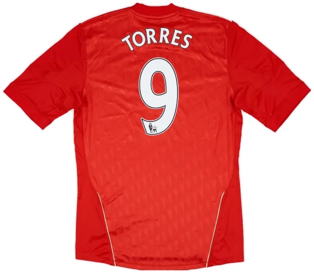 adidas 2010-12 Liverpool Home Shirt Torres #9 - 5/10 - (M)