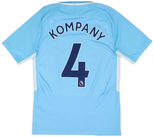 Nike 2017-18 Manchester City Home Shirt Kompany #4 - 8/10 - (S)
