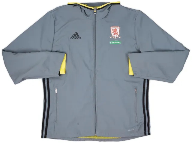 2016-17 Middlesbrough adidas Hooded Track Jacket - 9/10 - (L)