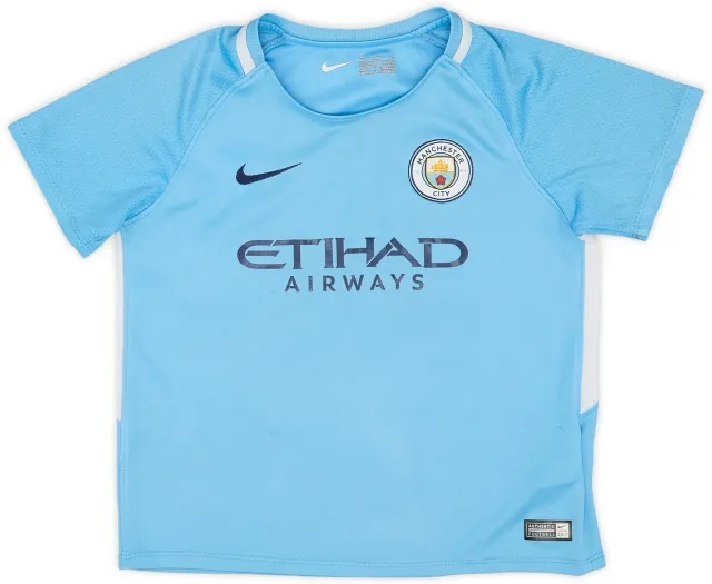 Nike 2017-18 Manchester City Home Shirt - 8/10 - (5-6 Years)