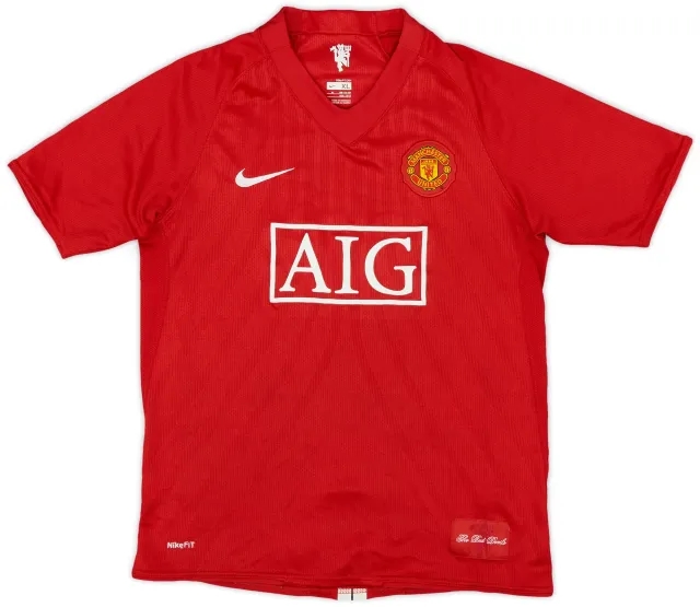 Nike 2007-09 Manchester United Home Shirt - 8/10 - (XL.Boys)