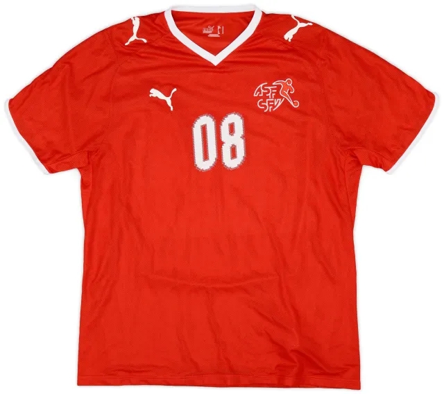 Puma 2008-10 Switzerland Home Shirt #08 - 9/10 - (L)