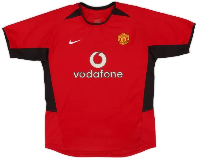 Nike 2002-04 Manchester United Home Shirt - 8/10 - (L.Boys)