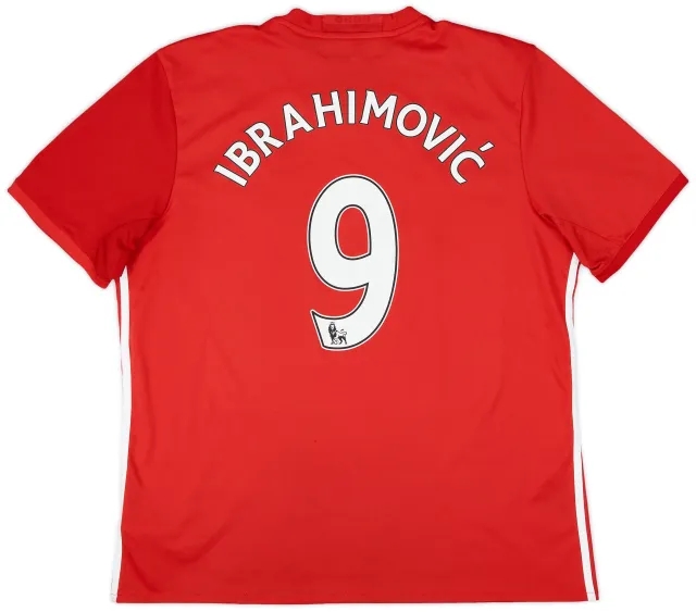 adidas 2016-17 Manchester United Home Shirt Ibrahimovic #9 - 5/10 - (XL)