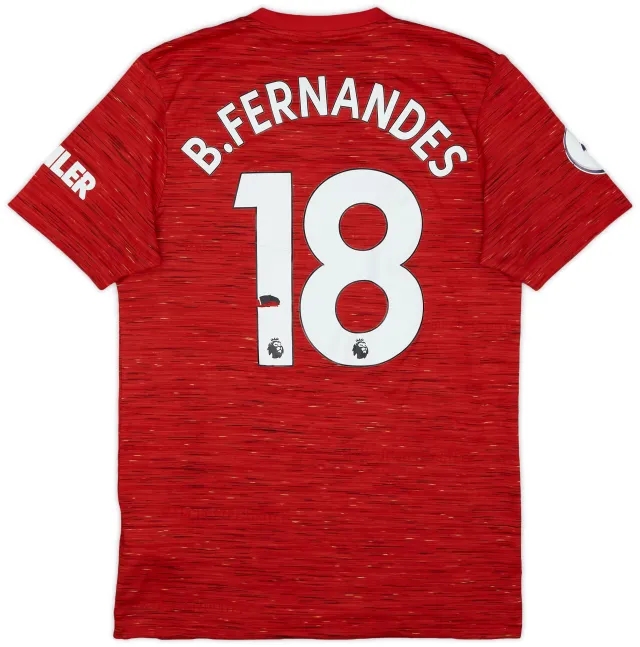 adidas 2020-21 Manchester United Home Shirt B.Fernandes #18 - 5/10 - (S)