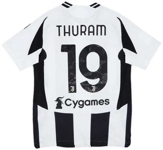 adidas 2024-25 Juventus Authentic Home Shirt Thuram #19 - 9/10 - (M)