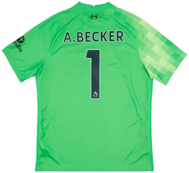 Nike 2021-22 Liverpool GK S/S Shirt A.Becker #1 - 10/10 - (L)