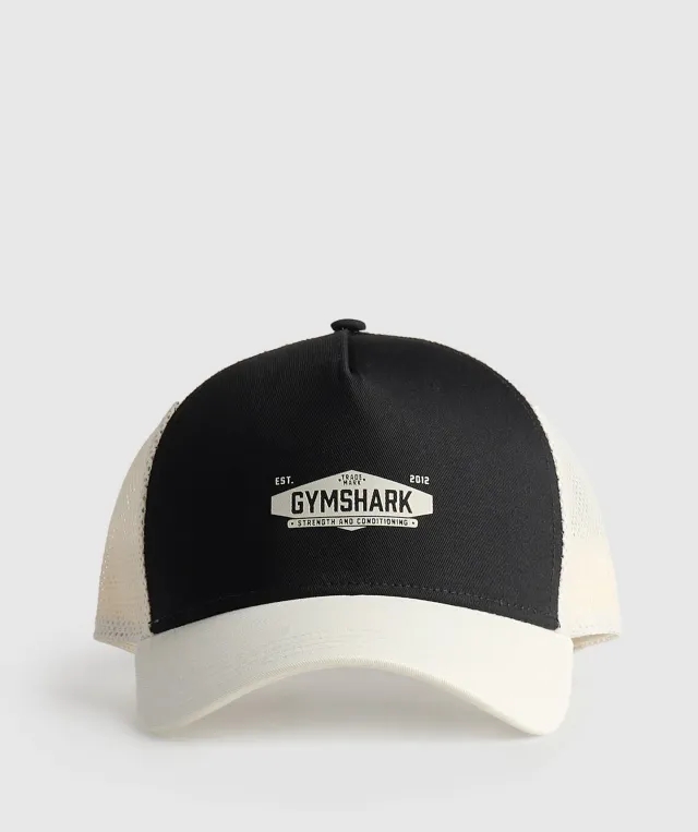 Gymshark Craft Trucker - Oat White/Black