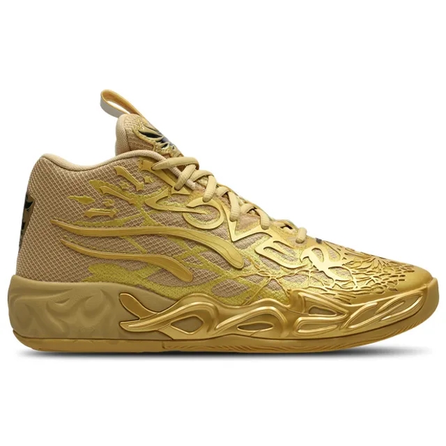 PUMA MB.04 Golden Child Basketball Shoes Unisex, Gold/Matte Gold/Black