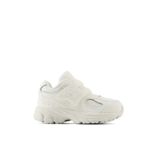 New Balance Infants' 2002 HOOK & LOOP in White/Grey Leather