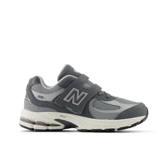 New Balance Kids' 2002 HOOK & LOOP in Grey Leather