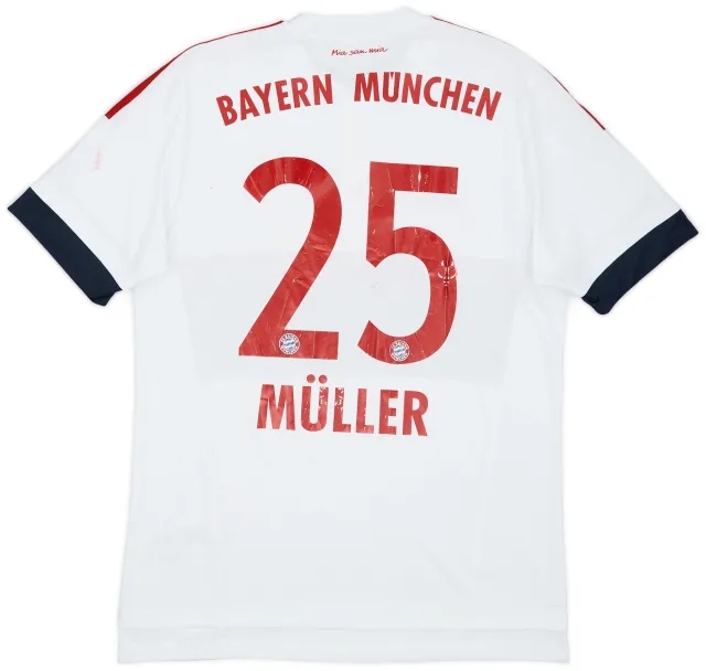 adidas 2015-16 Bayern Munich Away Shirt Muller #25 - 4/10 - (M)