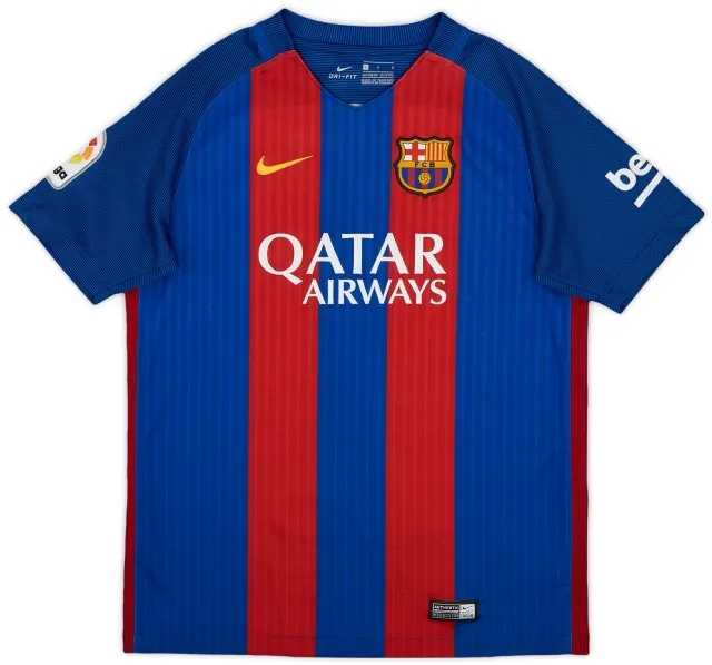 Nike 2016-17 Barcelona Home Shirt - 8/10 - (L.Boys)
