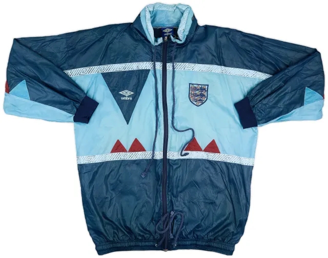 1990-92 England Umbro Hooded Rain Jacket - 4/10 - (XL)