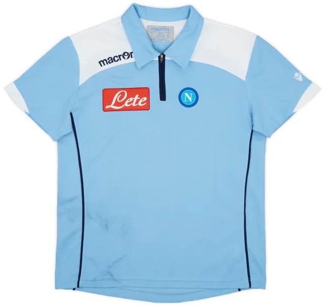 2010-11 Napoli Macron 1/4 Zip Polo Shirt - 5/10 - (L)