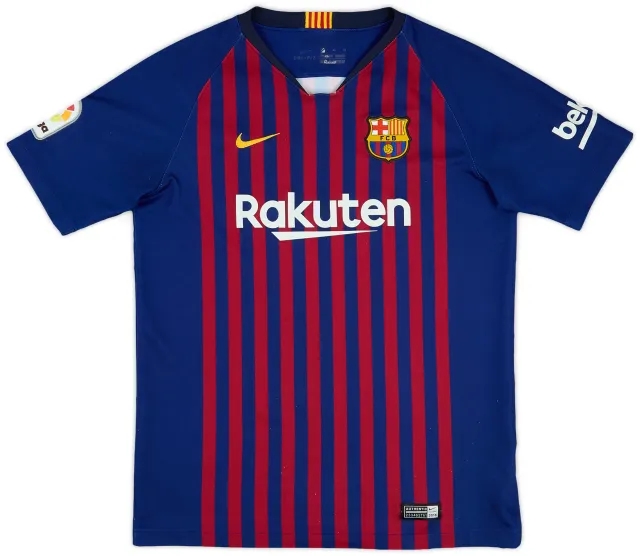 Nike 2018-19 Barcelona Home Shirt - 6/10 - (XL.Boys)