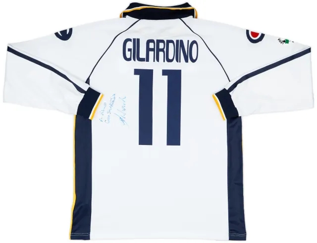2003-04 Parma Signed Home L/S Shirt Gilardino #11 - 8/10 - (XL)