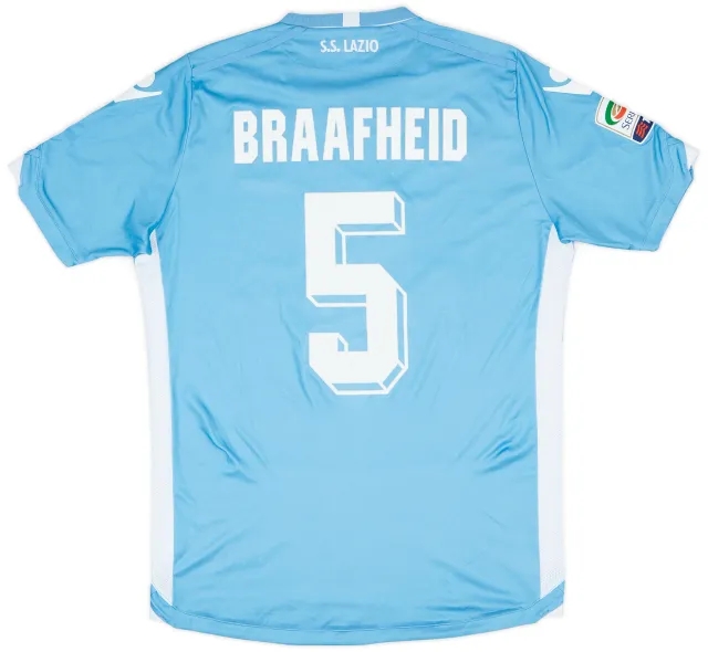 Macron 2015-16 Lazio Match Issue Home Shirt Braafheid #5