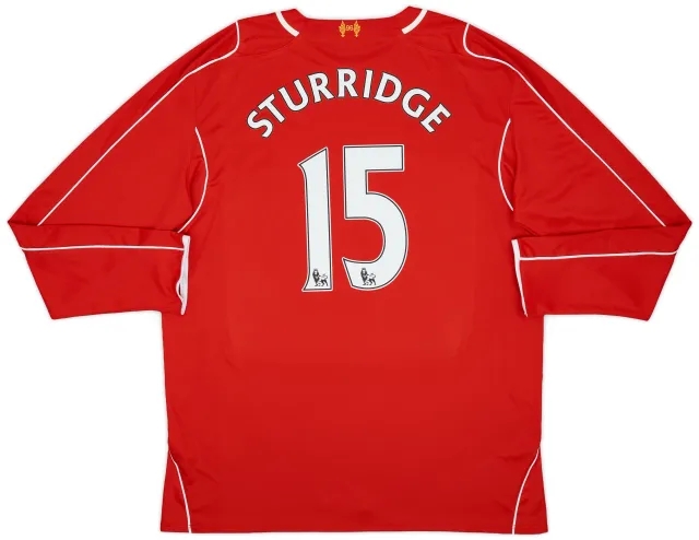 2014-15 Liverpool Home L/S Shirt Sturridge #15 - 9/10 - (XXL)