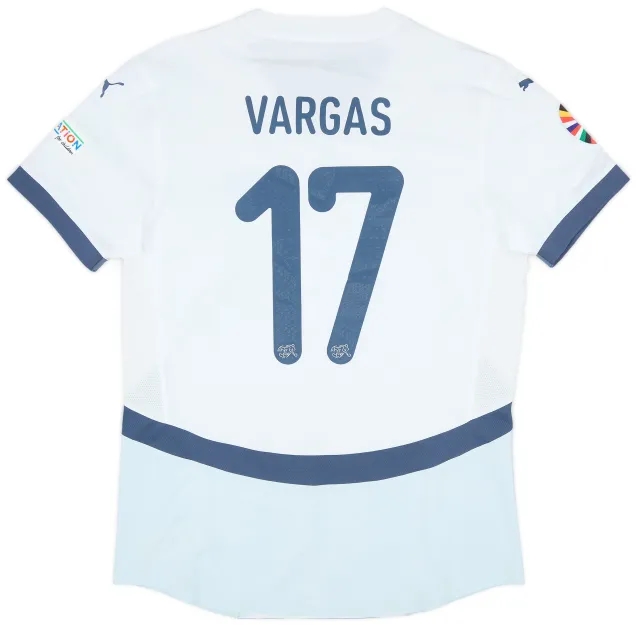 Puma 2024 Switzerland Match Issue European Championship Away Shirt Vargas #17