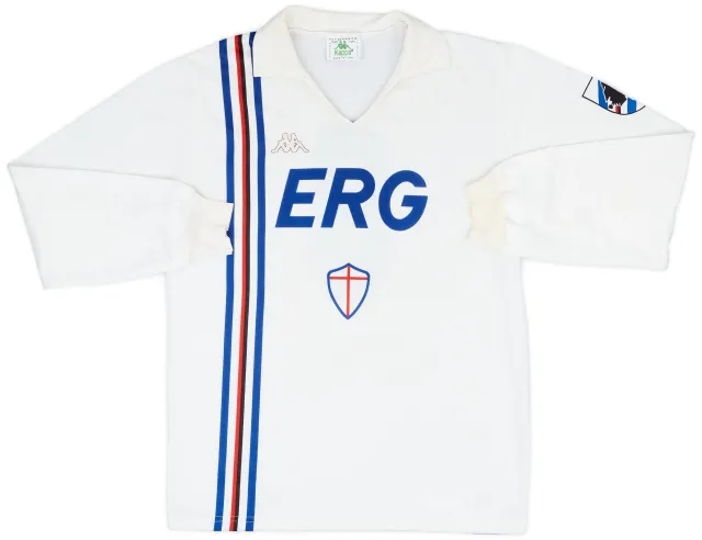 Kappa 1988-90 Sampdoria Match Issue Away L/S Shirt #8