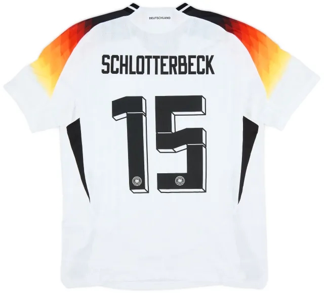adidas 2024 Germany Match Issue European Championship Home Shirt Schlotterbeck #15
