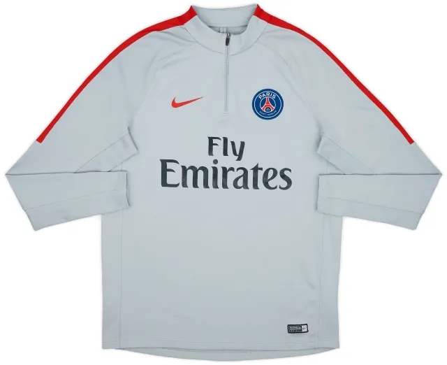 2017-18 Paris Saint-Germain Nike 1/4 Zip Drill Top - 8/10 - (L)