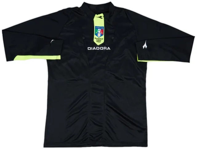 2009-10 ITALY FIGC Diadora Referee L/S Shirt - 9/10 - (M)