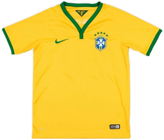 Nike 2014-15 Brazil Home Shirt #10 - 8/10 - (L)