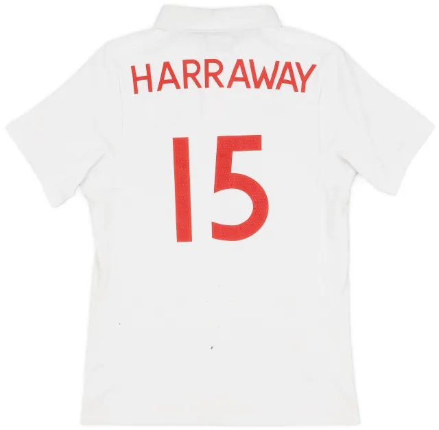 Umbro 2009-10 England Home Shirt Harraway #15 - 5/10 - (M.Boys)