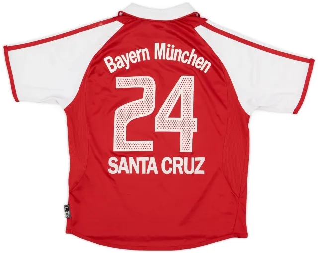 adidas 2003-04 Bayern Munich Home Shirt Santa Cruz #24 - 5/10 - (M.Boys)