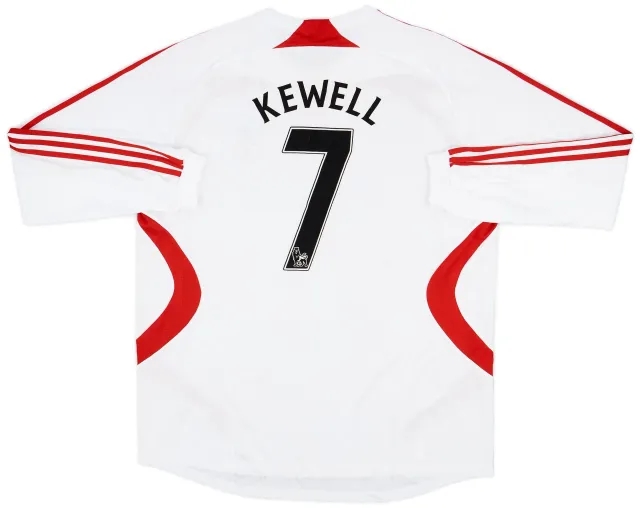 adidas 2007-08 Liverpool Away L/S Shirt Kewell #7 - 8/10 - (XXL)