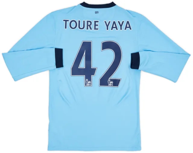 Nike 2014-15 Manchester City Home L/S Shirt Toure Yaya #42 - 8/10 - (S)