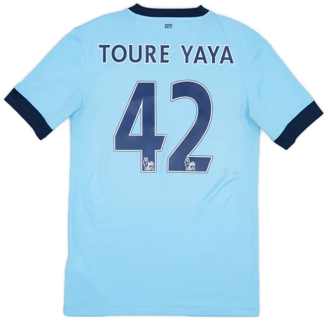 Nike 2014-15 Manchester City Home Shirt Toure Yaya #42 - 9/10 - (M)