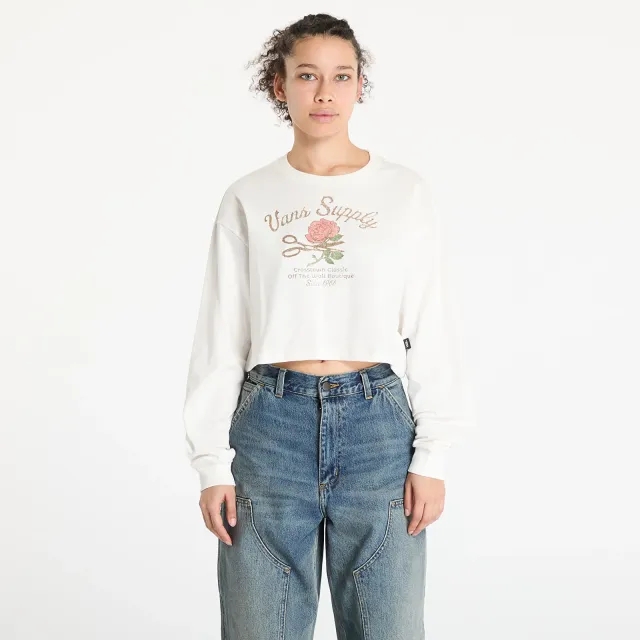 T-Shirt Vans Supply Boutique Longsleeve Relax Marshmallow Xs