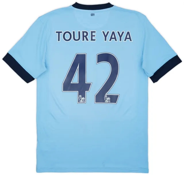 Nike 2014-15 Manchester City Home Shirt Toure Yaya #42 - 8/10 - (M)