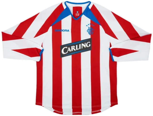 Diadora 2003-04 Rangers Away L/S Shirt - 7/10 - (M)