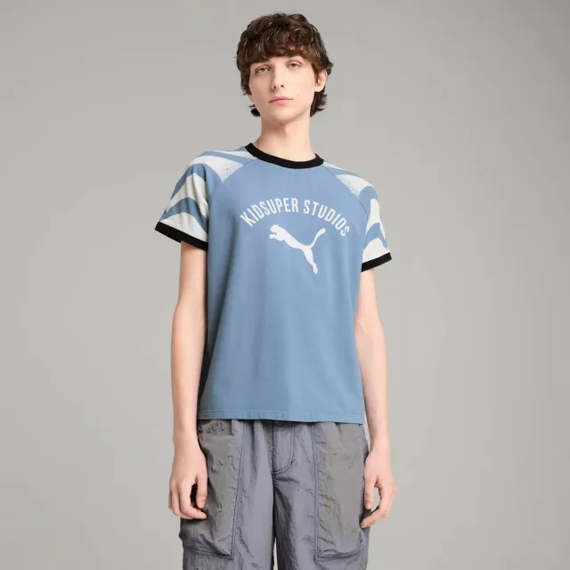PUMA x Kidsuper Ringer T-Shirt Men, Cool Blue