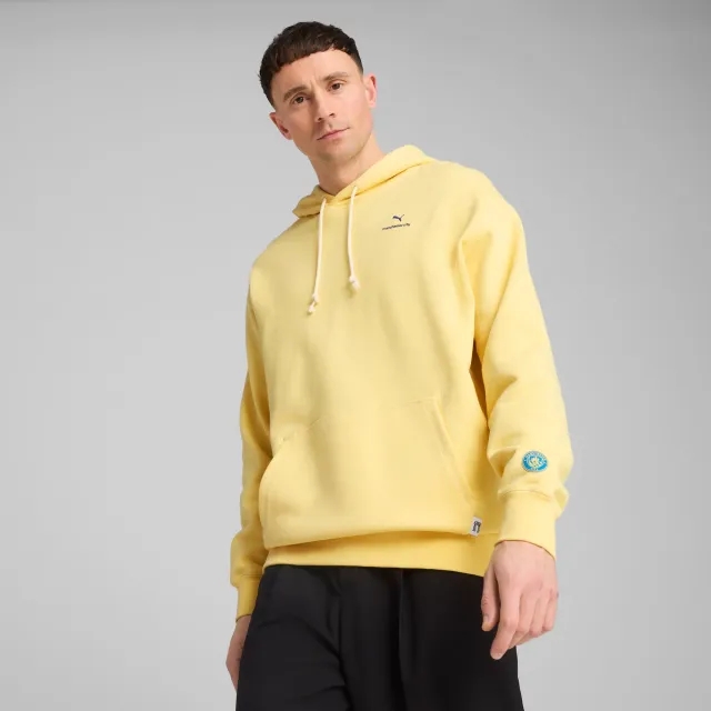 PUMA Manchester City MMQ Hoodie Men, Pale Lemon/Tropical Blue